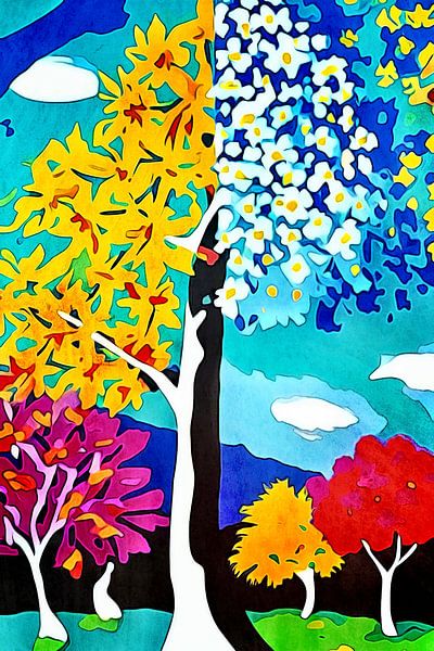 Colourful landscape #4 by zam art