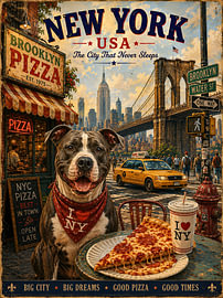 American Staffordshire Terrier in New York van Erika Kaisersot