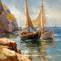 Two sailboats.