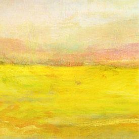 Land mit gelber Wiese von Claudia Gründler