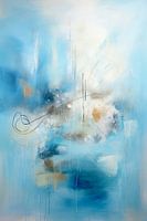 Abstrait, bleu et blanc - minimalisme
