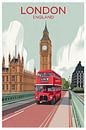 Londen, Engeland van Poster Art Shop thumbnail