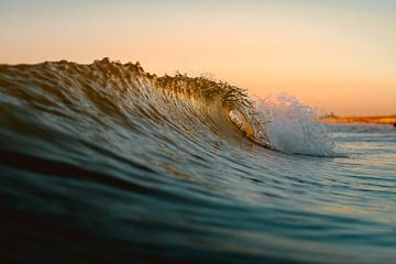 Waves Domburg sunset 2 sur Andy Troy