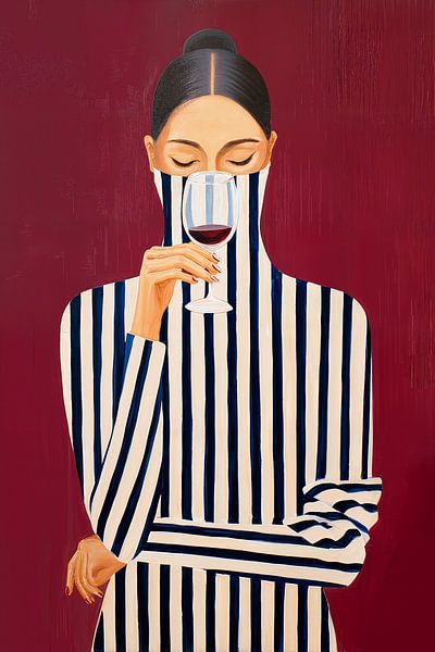 Trendy Wein Frau von ByNoukk