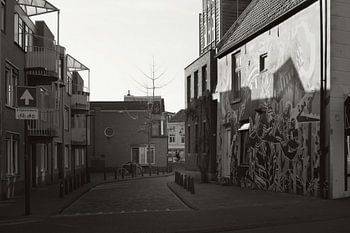 Straßenfoto mit Wandmalerei in Breda