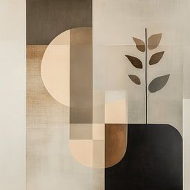 Moderne vormen en lijnen, bohemian stijl van Japandi Art Studio