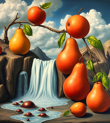 Kunst met peren Dali stijl