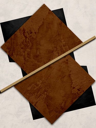 Abstract organic geometric art in earth tones