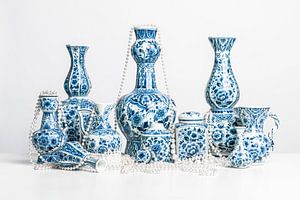 Bleu de Delft avec perles