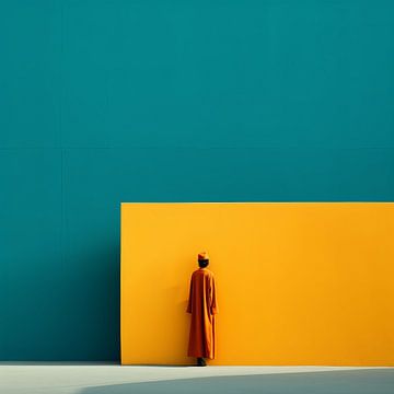 Minimalism yellow blue van Natasja Haandrikman