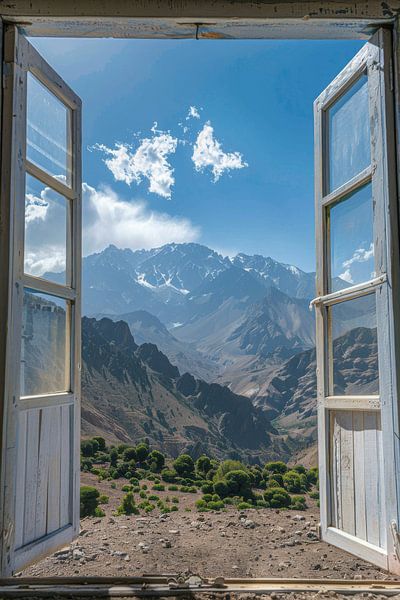 Window view of the Jbel Toubkal by Poster Art Shop