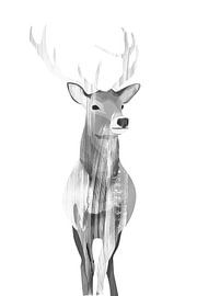 Deer (black white) by Goed Blauw