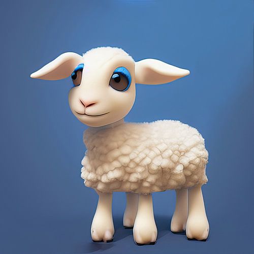 Schattige lammeren 3d illustratie