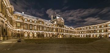 Louvre in der Nacht von Henk Verheyen