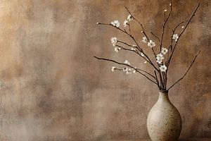 Rustikale Blumen in Keramikvase
