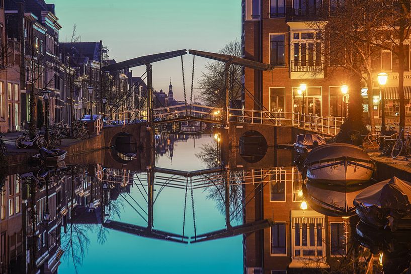 Leiden, reflections in the morning by Dirk van Egmond
