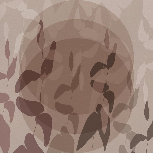 Botanische kunst in neutrale aardetinten nr. 10 van Dina Dankers