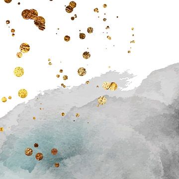 Digitales Aquarell mit Goldakzenten von Pim Haring