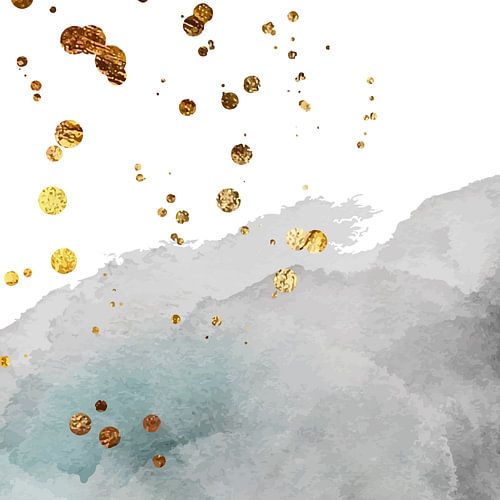 Digitaal Aquarel met Gouden Accenten