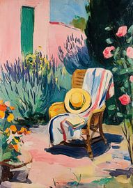 Oude stoel in de tuin - vintage van Niklas Maximilian