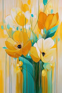 Abstracte bloemen van Bert Nijholt