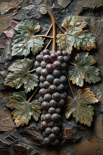 Druivenranken in Art Nouveau-stijl