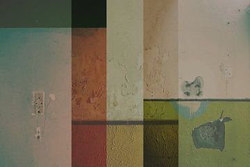 oude muur Tivoli Utrecht abstract collage van Studio Boterkoek