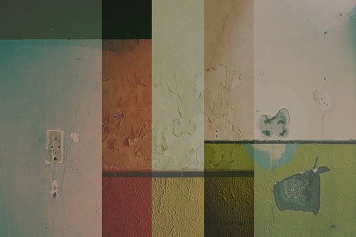 oude muur Tivoli Utrecht abstract collage