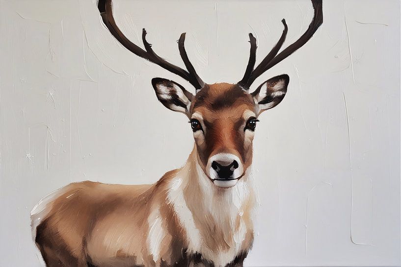 Intiem schilderij van een hert van Art & Soul Creations