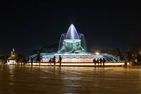 Triton Fountain by night