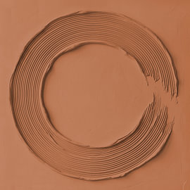 Japandi-Relief – Ensō der stillen Harmonie III von AidasignArt