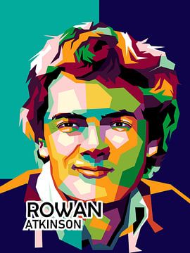Legende Acteur wereld ROWAN ATKINSON Popart Poster van miru arts