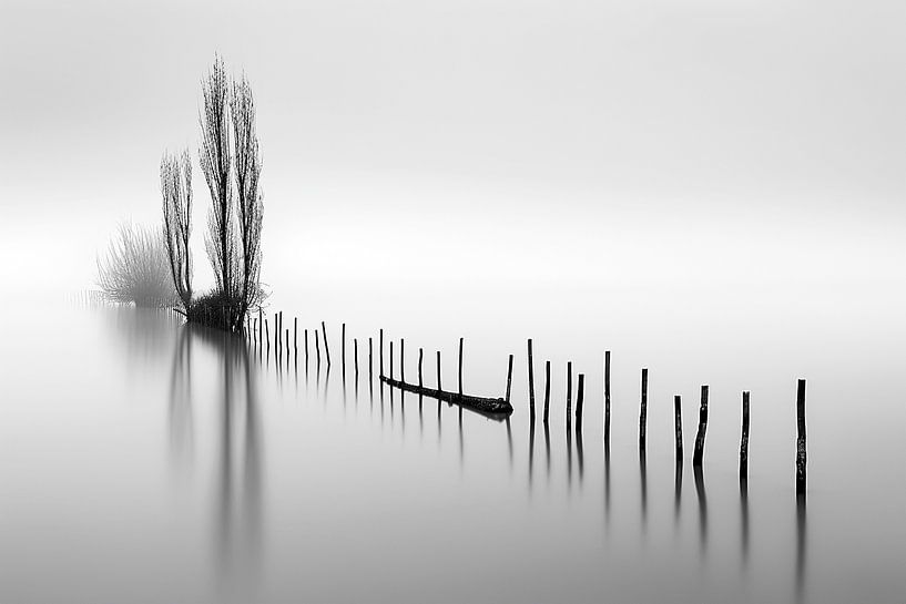 Les postes de chuchotement dans la brume - Là où l'eau, le temps et le silence s'écoulent ensemble par Karina Brouwer