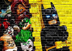LEGO Batman muur graffiti van Bert Hooijer