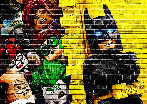 LEGO Batman wall graffiti