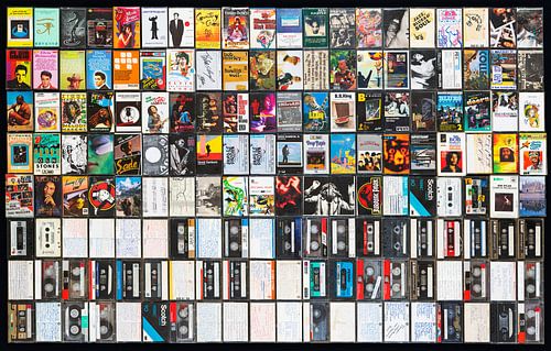 Sammlung von Musikkassetten von Floris Kok