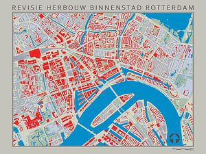 Revisionskarte des Wiederaufbaus von Rotterdam