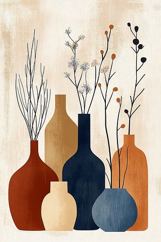 Vase composition in Earth tones no.8