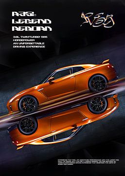 Nissan GT-R R35 Poster van Ali Firdaus