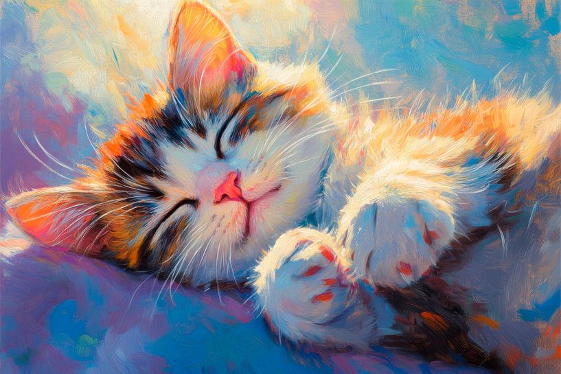Chat qui dort par Poster Art Shop