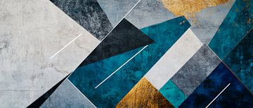 Colourful harmonies - Abstract mosaic Geometric dreams by Poster Art Shop