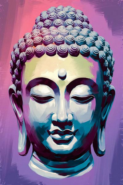 Bouddha coloré peinture pop art par Imperial Art House