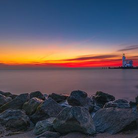 The Marken Lighthouse at sunrise by Gea Gaetani d'Aragona