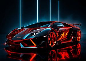 Lamborghini Murcielago Flammendes Neon 6