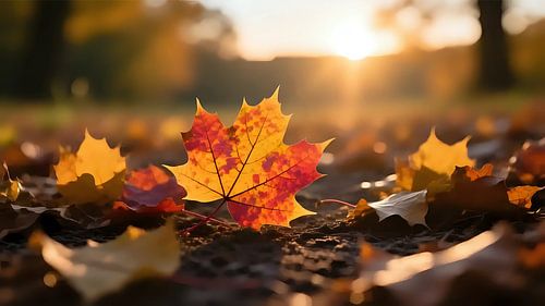 Bladrand en zonnestreep