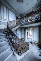 Beautiful staircase in abandoned villa