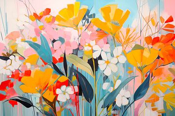 Still life with flowers, Spring by Caroline Guerain