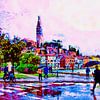 Rovinj in de regen van Frans Van der Kuil