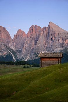 Eine Almhütte für die Langkofel und Plattkofel