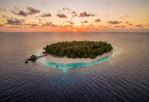 Zonsondergang Malediven